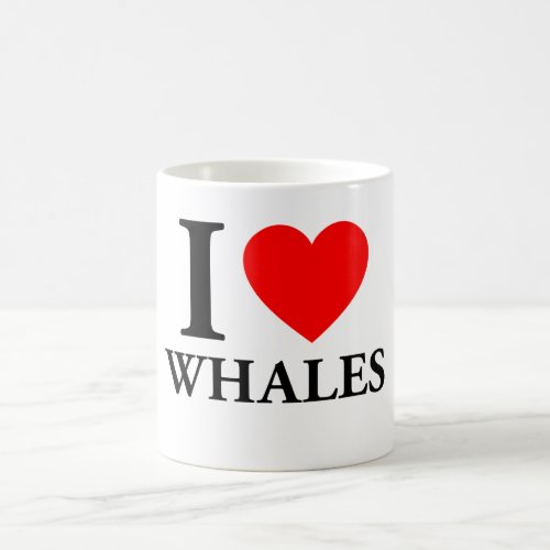 I Love Whales Coffee Mug