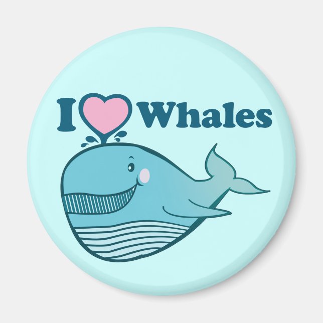 I love Whales Magnet (Front)