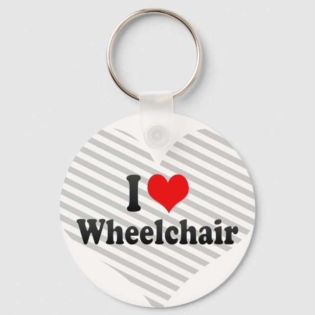 I love Wheelchair Keychain (Front)