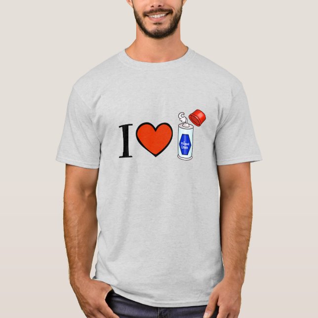 I Love Whipped Cream T-Shirt (Front)