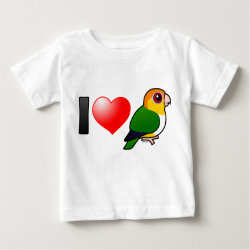 I Love White-bellied Parrots Baby Fine Jersey T-Shirt