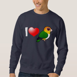I Love White-bellied Parrots Men's Basic Sweatshirt