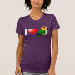 I Love White-bellied Parrots Women's American Apparel Fine Jersey Short Sleeve T-Shirt