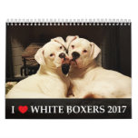 I Love White Boxers 2017 Calendar at Zazzle