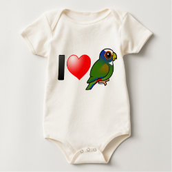 I Love White-crowned Parrots Infant Organic Creeper