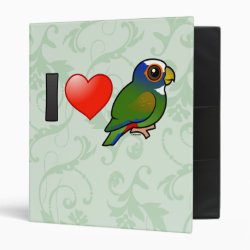 I Love White-crowned Parrots Avery Signature Binder 8.5x11