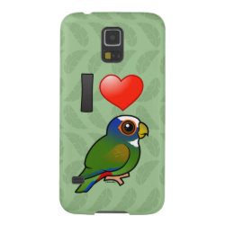I Love White-crowned Parrots Case-Mate Barely There Samsung Galaxy S5 Case