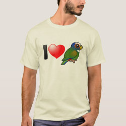 I Love White-crowned Parrots Men's Basic T-Shirt
