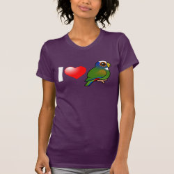 I Love White-crowned Parrots Women's American Apparel Fine Jersey Short Sleeve T-Shirt