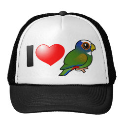 I Love White-crowned Parrots Trucker Hat