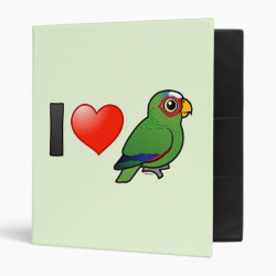 I Love White-fronted Amazons Avery Signature Binder 8.5x11