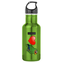 I Love White-fronted Amazons Water Bottle (24 oz)