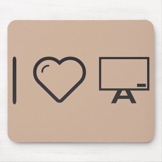 I Love Whiteboards Mouse Pad (Front)