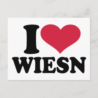 I love Wiesn Oktoberfest Postcard