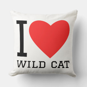I love wild cat throw pillow