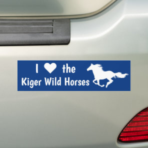 I Love Wild Horses Bumper Sticker