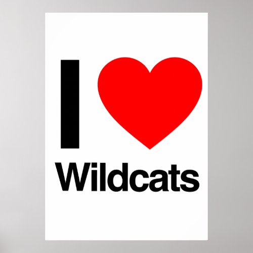 i love wildcats poster
