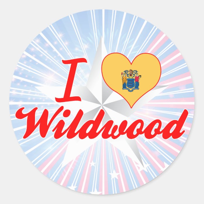 I Love Wildwood, New Jersey Sticker