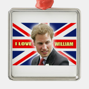 I Love William Metal Ornament