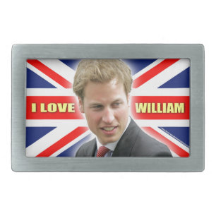 I Love William Rectangular Belt Buckle
