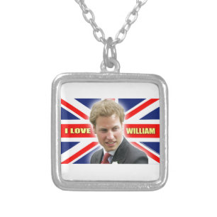 I Love William Silver Plated Necklace