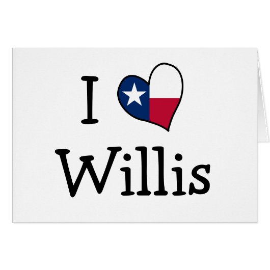 I Love Willis Cards (Front Horizontal)