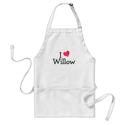 I Love Willow Adult Apron