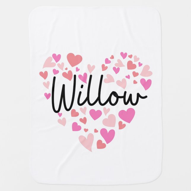 I love Willow Baby Blanket (Front)