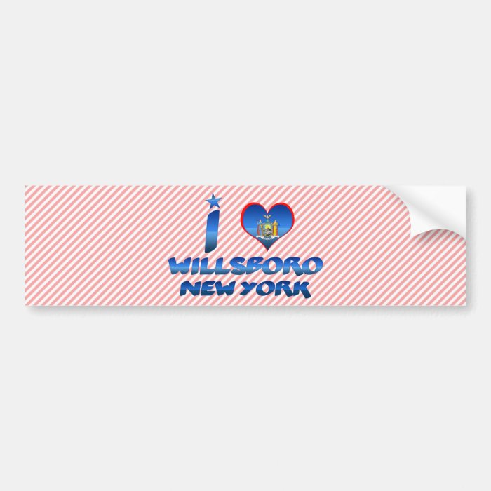 I love Willsboro, New York Bumper Sticker