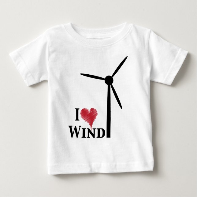 i love wind energy baby T-Shirt (Front)