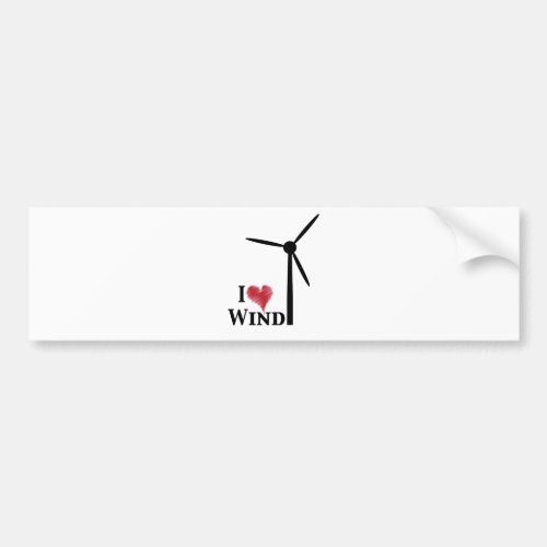 i love wind energy bumper sticker