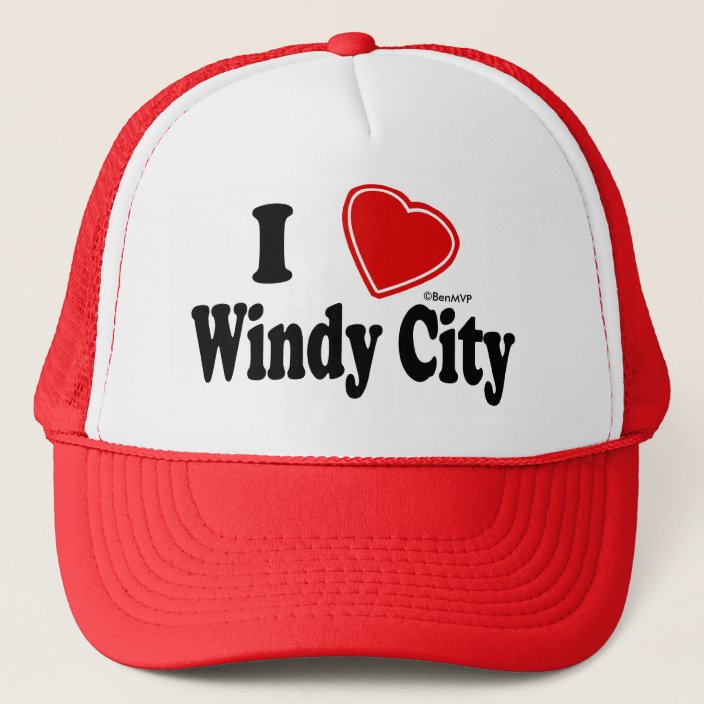 I Love Windy City Mesh Hat