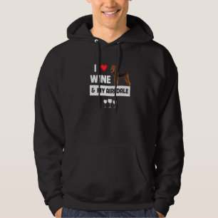 I Love Wine And My Airedale Terrier Mom Dad Dog Dr Hoodie