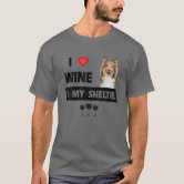 Wine and Sheltie Unisex Love Aprons