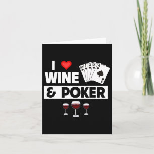 I Love Wine And Poker Cards Royal Flush Casino Gam