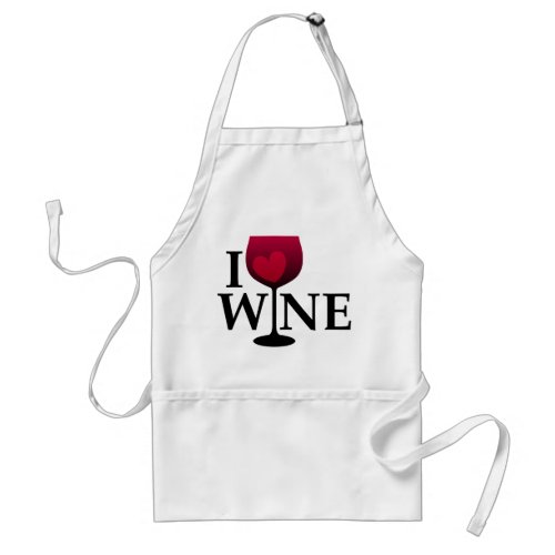 I Love Wine Apron