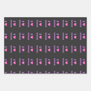 I Love Wine, I Love Wine  Wrapping Paper Sheets