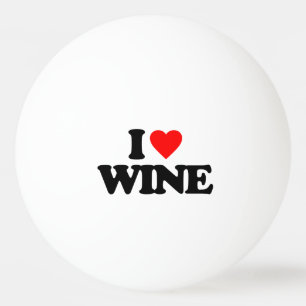 I LOVE WINE PING PONG BALL