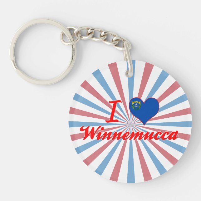 I Love Winnemucca, Nevada Keychain (Front)
