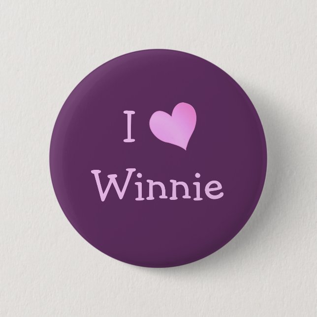 I Love Winnie Button (Front)
