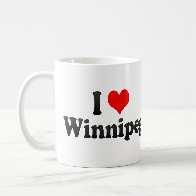 I Love Winnipeg, Canada Coffee Mug (Left)
