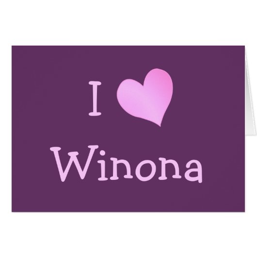 I Love Winona Cards (Front Horizontal)