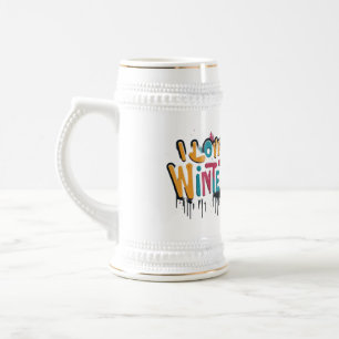 I Love Winter Beer Stein