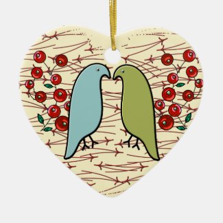 I Love Winter Birds and Berries Personalized