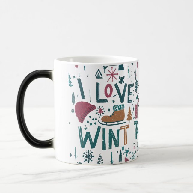 I Love Winter Color Morph Mug (Left)