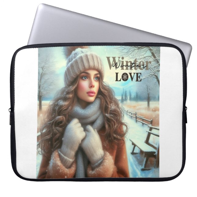I love winter  laptop sleeve (Front)