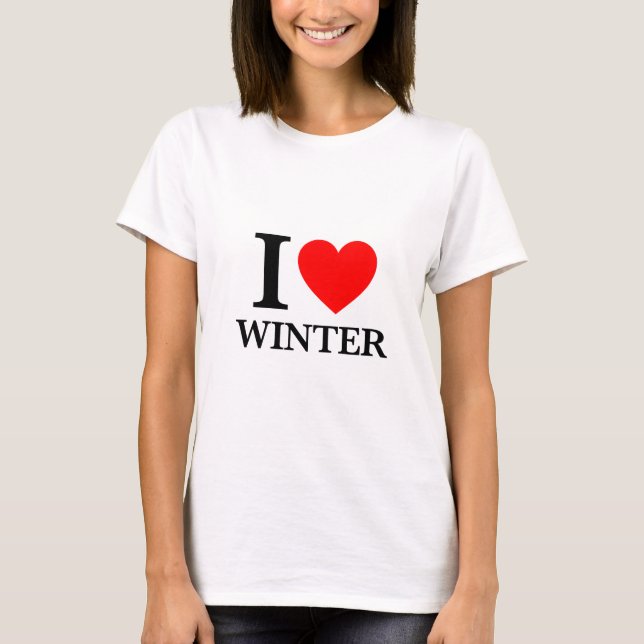 I Love Winter T-Shirt (Front)