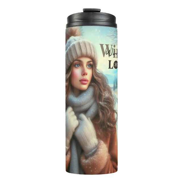 I love winter  thermal tumbler (Front)