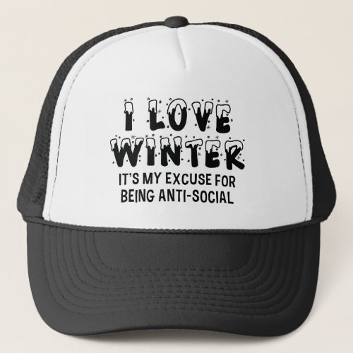 I Love Winter Trucker Hat