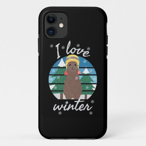 I Love Winter  winter lover gift  winter lovers iPhone 11 Case
